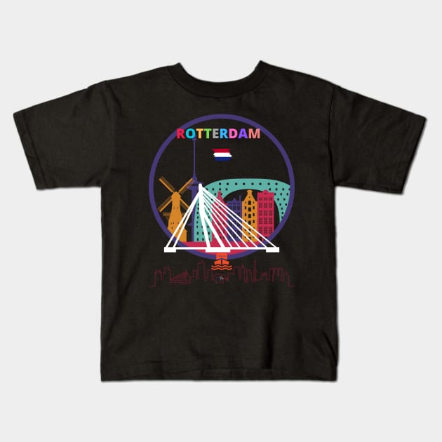 Rotterdam lover Kids T-Shirt by Funtomass
